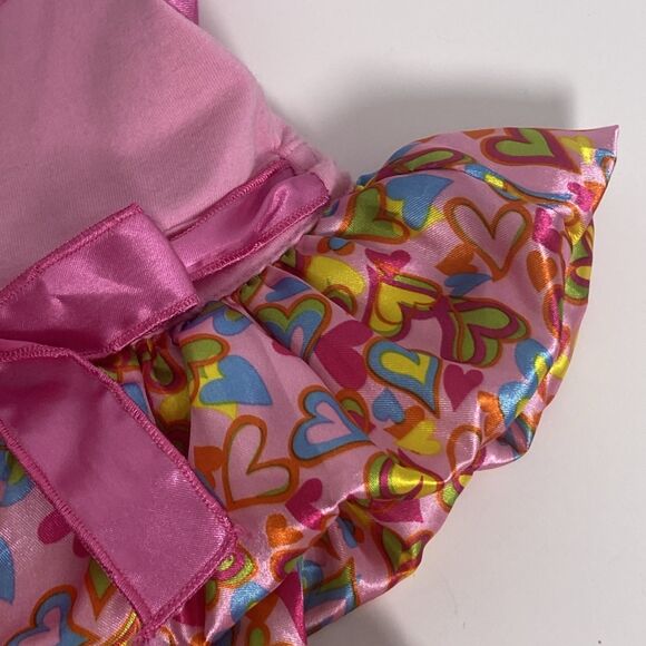 Build A Bear Pink Dress Heart Skirt Pink Bow Pink Bloomers Rose Decor For Bear - Picture 4 of 8